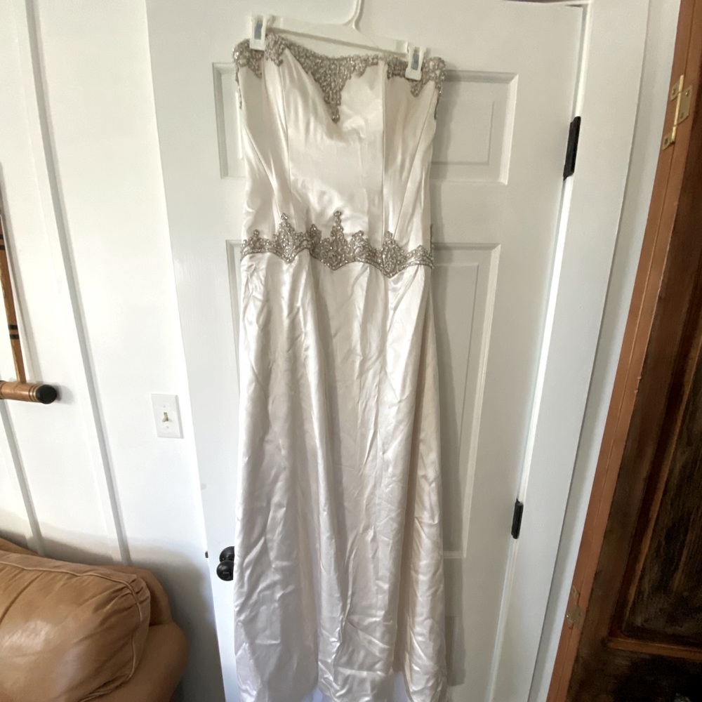 Wedding dress and veil